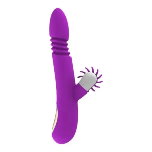 Consolador Vibrador Lengua Calentador Doble Estimulación