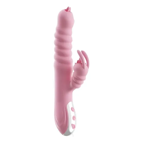 Vibrador Telescópico Lengua Y Calor Usb Doble Estimulación
