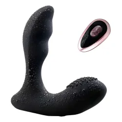 Masajeador Prostático Vibrador Remoto Recargable Negro