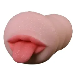 Masturbador Masculino Boca Succión Lengua Sexo Oral Boca Piel