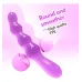 Set X2 Dilatador Anal Curvo Silicona Doble Estimulación Violeta