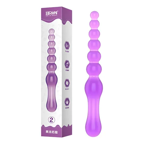 Plug Anal Cuentas Dilatador Inexpulsable Violeta