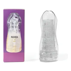 Masturbador Masculino Texturizado Transparente