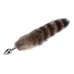 Plug Anal Metálico Cola Zorra Fantasía Bdsm Marrón Small