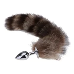 Plug Anal Metal Cola Zorro Estimulador Talle M