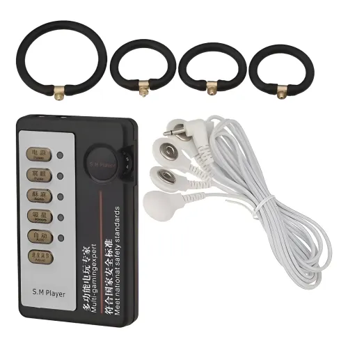 Electro Estimulador Anillos Peneanos Descarga Eléctrica Set