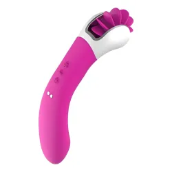 Vibrador Doble Estimulador Lengua Clítoris Recargable