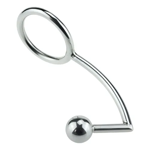Gancho Anal Metálico Estimulador Próstata Acero - Gris