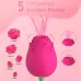 Vibrador Succionador Clítoris Flor Rosa Recargable Vibrador Succionador Clítoris Flor Rosa Recargable