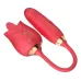 Vibrador Succionador Clítoris Doble Rosa Recargable Iman Rojo