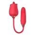 Vibrador Succionador Clítoris Doble Rosa Recargable Iman Rojo
