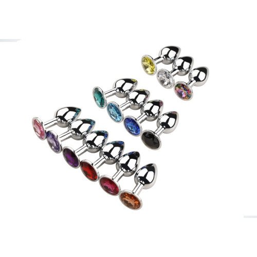 Plug Anal Joya Cristal Metal Talle L