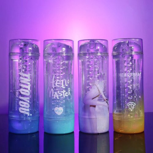 Masturbador Gel Cristal Texturado Doble Orificio Suave Masturbador Gel Cristal Texturado Doble Orificio Suave