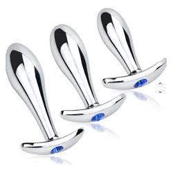 Plug Anal Metal Acero Estimulador Dilatador Anal Medium Plug Anal Metal Acero Estimulador Dilatador Anal Medium