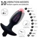 Plug Anal Vibrador Silicona Negro 10 Modos Potente