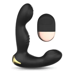Vibrador Prostático Anal Control Remoto Usb 10 Modos Negro Vibrador Prostático Anal Control Remoto Usb 10 Modos Negro