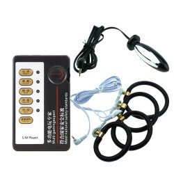 Kit Electroestimulador Anillos Pene Plug Anal Descarga Shock