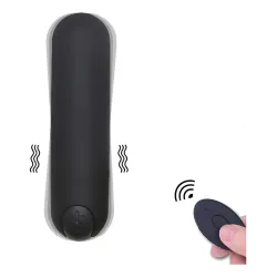 Bala Vibradora Recargable Usb 10 Velocidades Con Control Negro