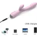 Vibrador Dual Punto G Clítoris Curvo Usb Recargable Celeste