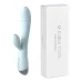 Vibrador Dual Punto G Clítoris Curvo Usb Recargable Celeste