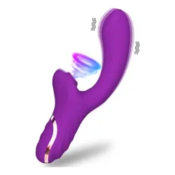 Vibrador Succionador 10 Modos Carga Magnética Clítoris - Violeta