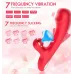 Vibrador Triple Succionador Consolador Estimulador Clítoris Rojo