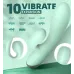 Vibrador Inflable Consoldor Vaginal Anal 10 Modos Usb Celeste