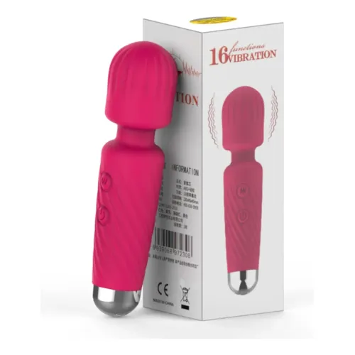 Vibrador Wand Clítoris Masajeador Potente Usb Silicona Rosa
